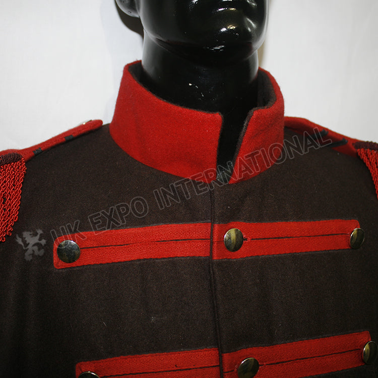 European Dark Brown Military Uniform Coat