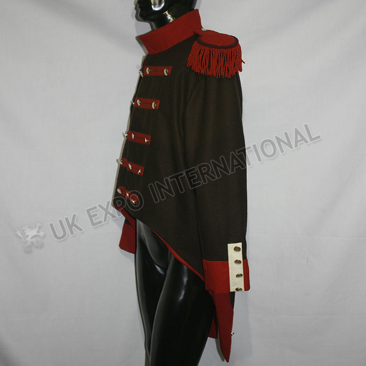 European Dark Brown Military Uniform Coat