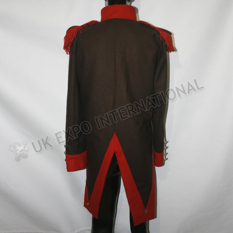 European Dark Brown Military Uniform Coat