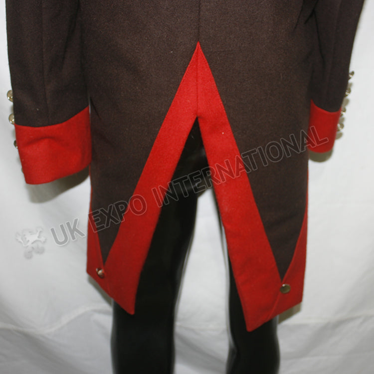 European Dark Brown Military Uniform Coat