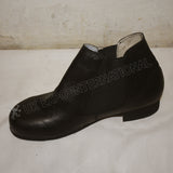 Black Leather Ankle Handmade Shoes