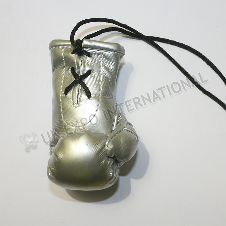 Silver Metallic Color Boxing Gloves Key Chain