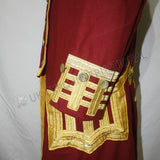 Captain Jack Aubrey Master Commander Red Wine Gold Braid Bullion Coat