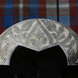 Engraved Antique Finish Black Rabbit Fur Sporran