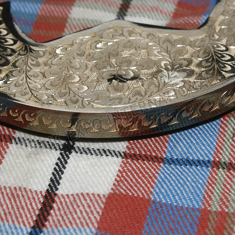 Floral Knotwork Engraved Antique Finish Cantle