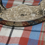 Floral Knotwork Engraved Antique Finish Cantle