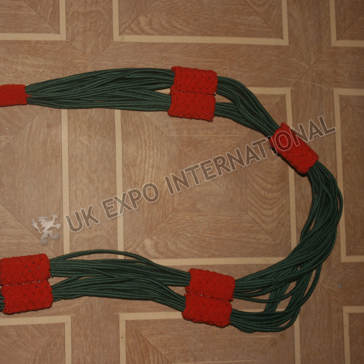 Red Dark Green Cavalry Hussar Barrel Sash