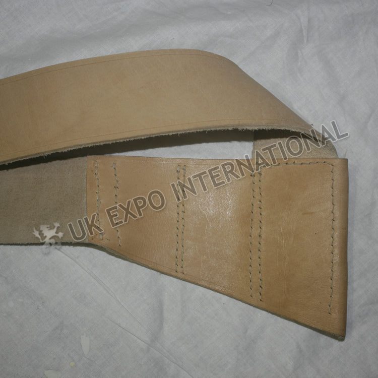 Natural Leather Cross Belt Bayonet Holder Military Shoulder Belt