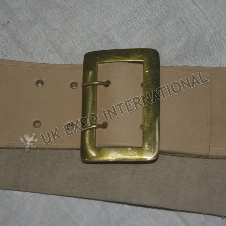 Natural Leather Cross Belt Bayonet Holder Military Shoulder Belt