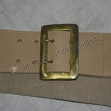 Natural Leather Cross Belt Bayonet Holder Military Shoulder Belt