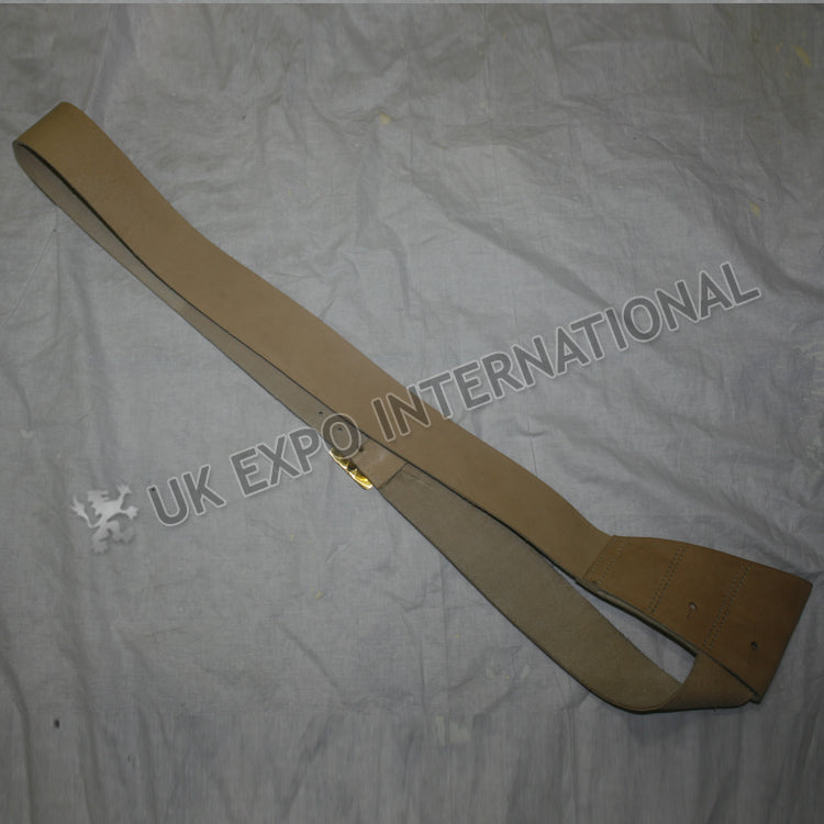 Natural Leather Cross Belt Bayonet Holder Military Shoulder Belt