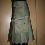 Dark Olive Heavy Canvas Utility Kilt