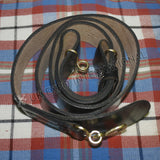 Civil War Black Leather Snake Buckle Waist Belt