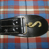 Civil War Black Leather Snake Buckle Waist Belt