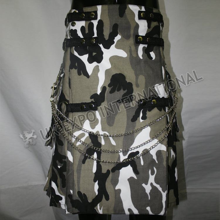 Urban Camouflage Sports Casual Utility Kilt