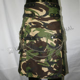 Sports Casual Camouflage Chain Utility Kilt