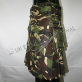 Sports Casual Camouflage Chain Utility Kilt