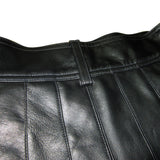 Black Real Leather Utility Kilt