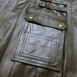 Black Real Leather Utility Kilt