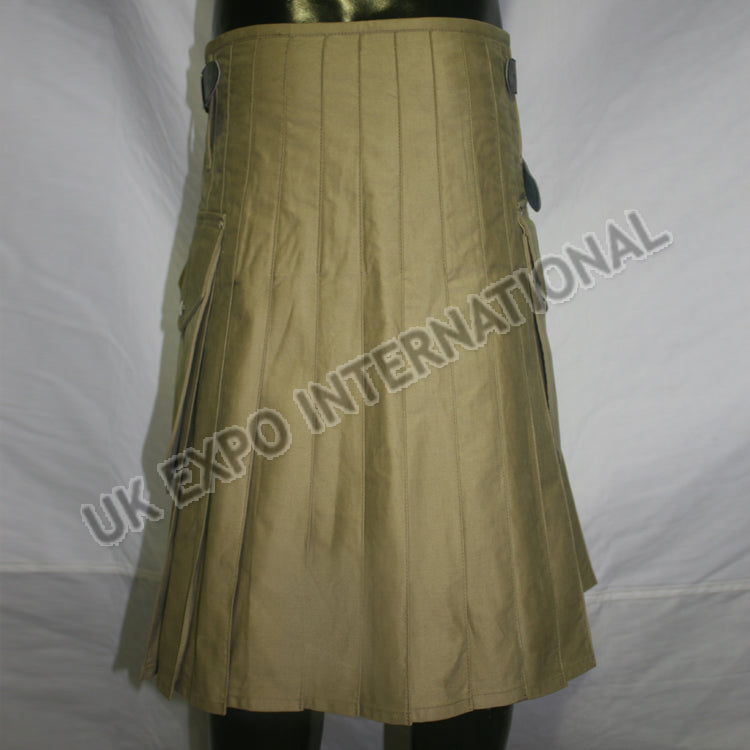 Scottish Modern Khaki Utility Kilt