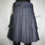 Active Men Blue Denim Utility Kilt