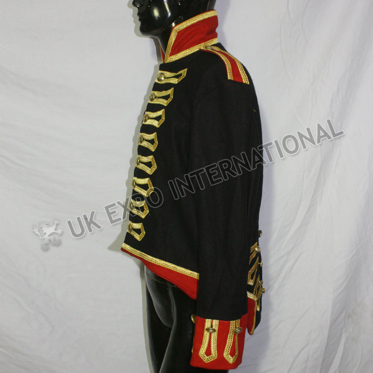 Dark Blue Golden Braided Military Coat