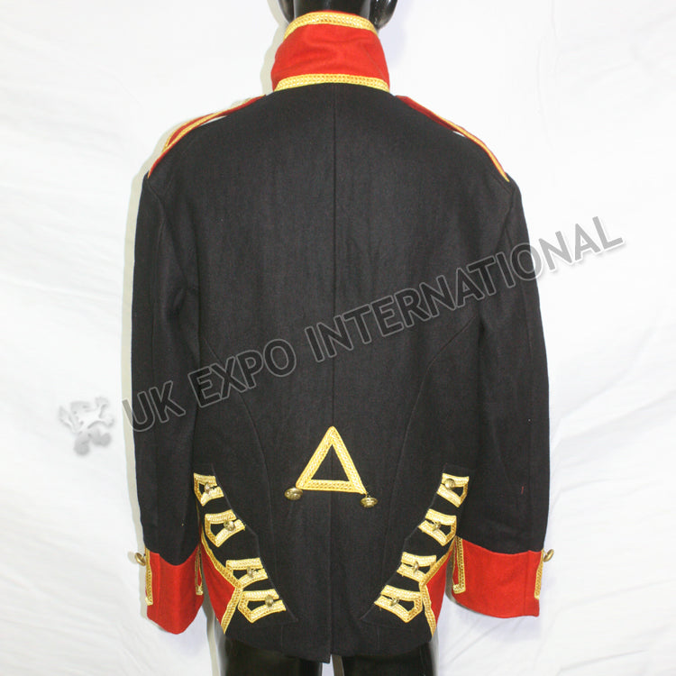 Dark Blue Golden Braided Military Coat