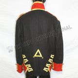 Dark Blue Golden Braided Military Coat