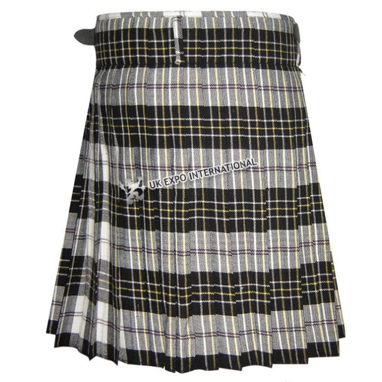 Clan White Tartan 5 Yards Deep Pleat Kilt
