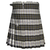 Clan White Tartan 5 Yards Deep Pleat Kilt