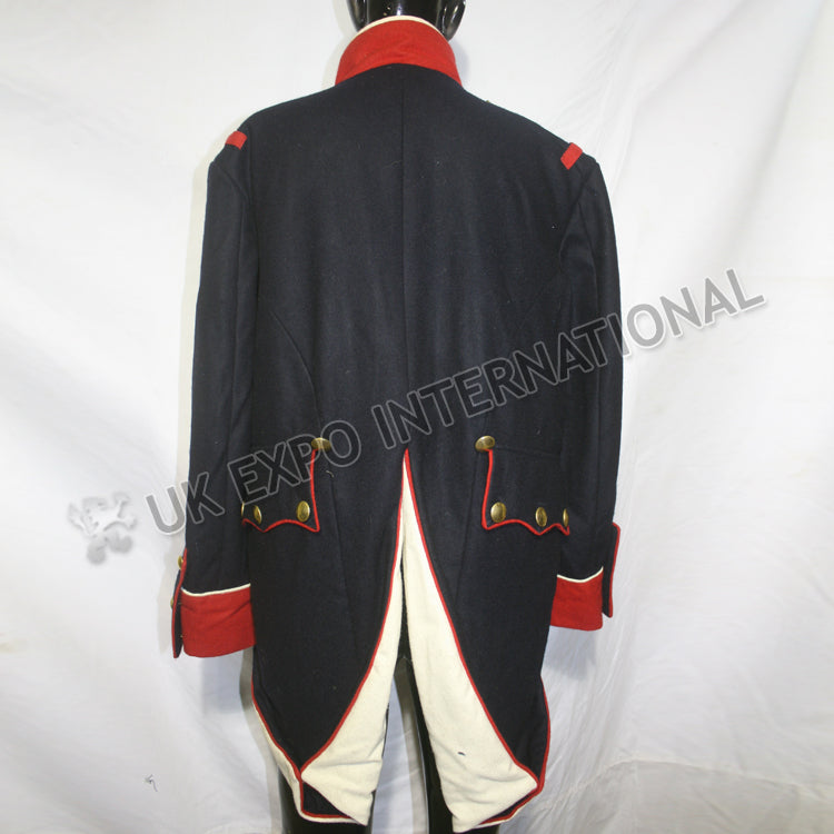 Dark Blue White Front French Habit Coat