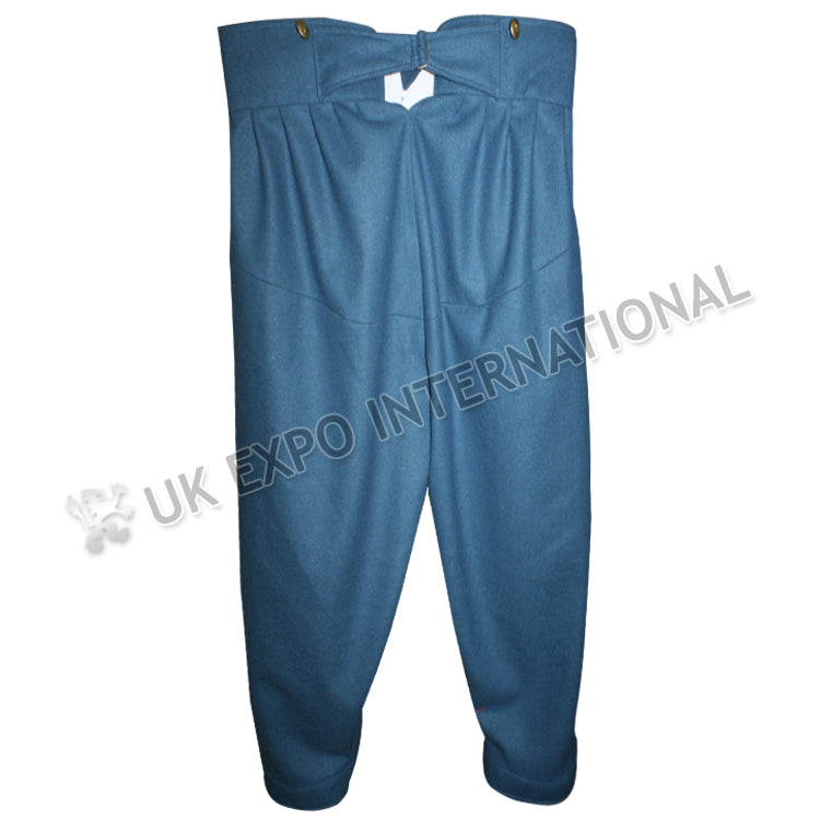 Sky Blue Red Stripe Viking Medieval Trouser