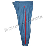 Sky Blue Red Stripe Viking Medieval Trouser