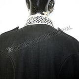 Black Piper Doublet With Silver Braiding