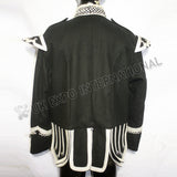 Black Piper Doublet With Silver Braiding