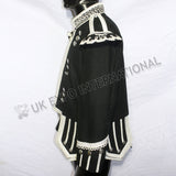 Black Piper Doublet With Silver Braiding