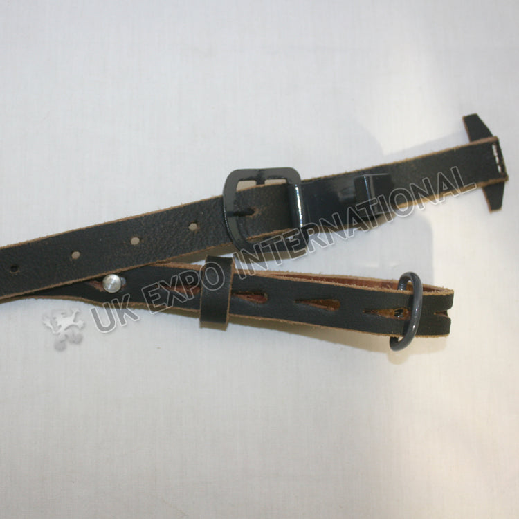 Brown Leather Black Suspender