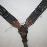 Brown Leather Black Suspender