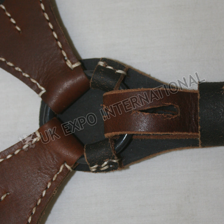 Brown Leather Black Suspender