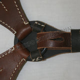 Brown Leather Black Suspender