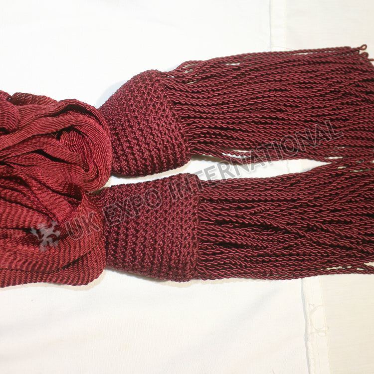 Prussian Officer Maroon 18th Century Military Waist Sash