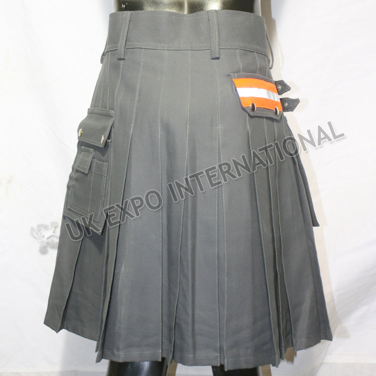 Fire Man Orange White Color Tape Utility Kilt