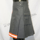 Fire Man Orange White Color Tape Utility Kilt