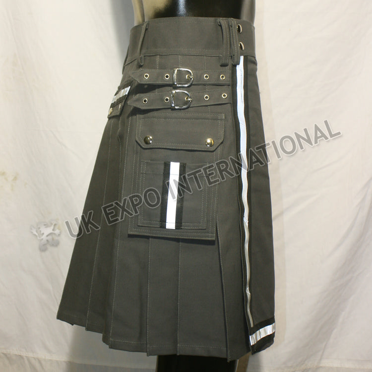 Fire Man Utility Kilt With Black White Tape