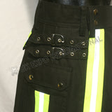 Black Fire Man Light Green Tape Utility Kilt