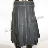 White Thread Black Hybrid Utility Kilt