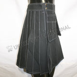 White Thread Black Hybrid Utility Kilt