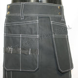White Thread Black Hybrid Utility Kilt