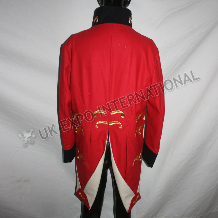Waterloo ADC Levee Red Gold Zari Embroidery Coat