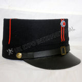 Dark Blue French Kepi Cap Red Braid Front Military Hat